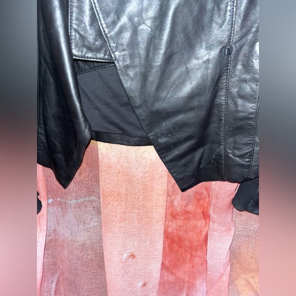 Trouvé Draped Collar Leather Jacket 🌵xs - Picture 13 of 16